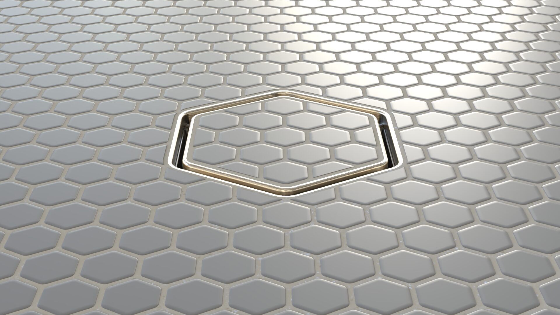 Ebbe Hex - Tile-In Hex Drain - Brushed Nickel - Image 4