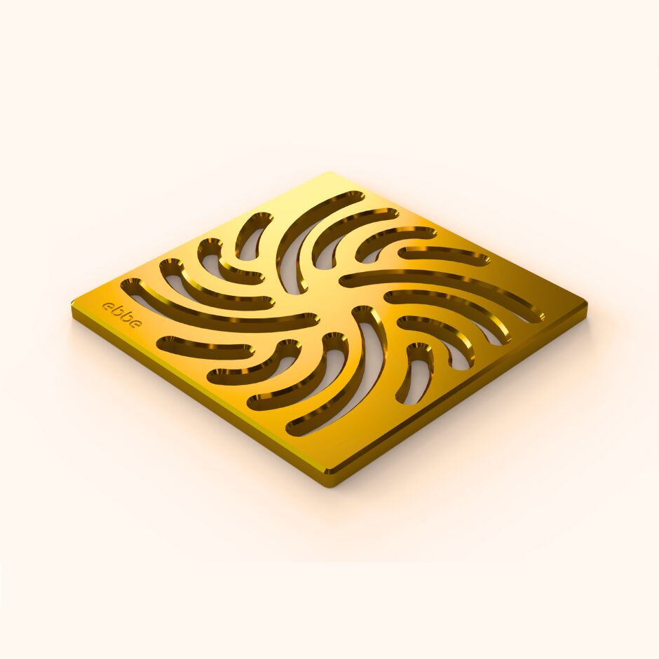 TWISTER - Brushed Gold - Unique Drain Cover