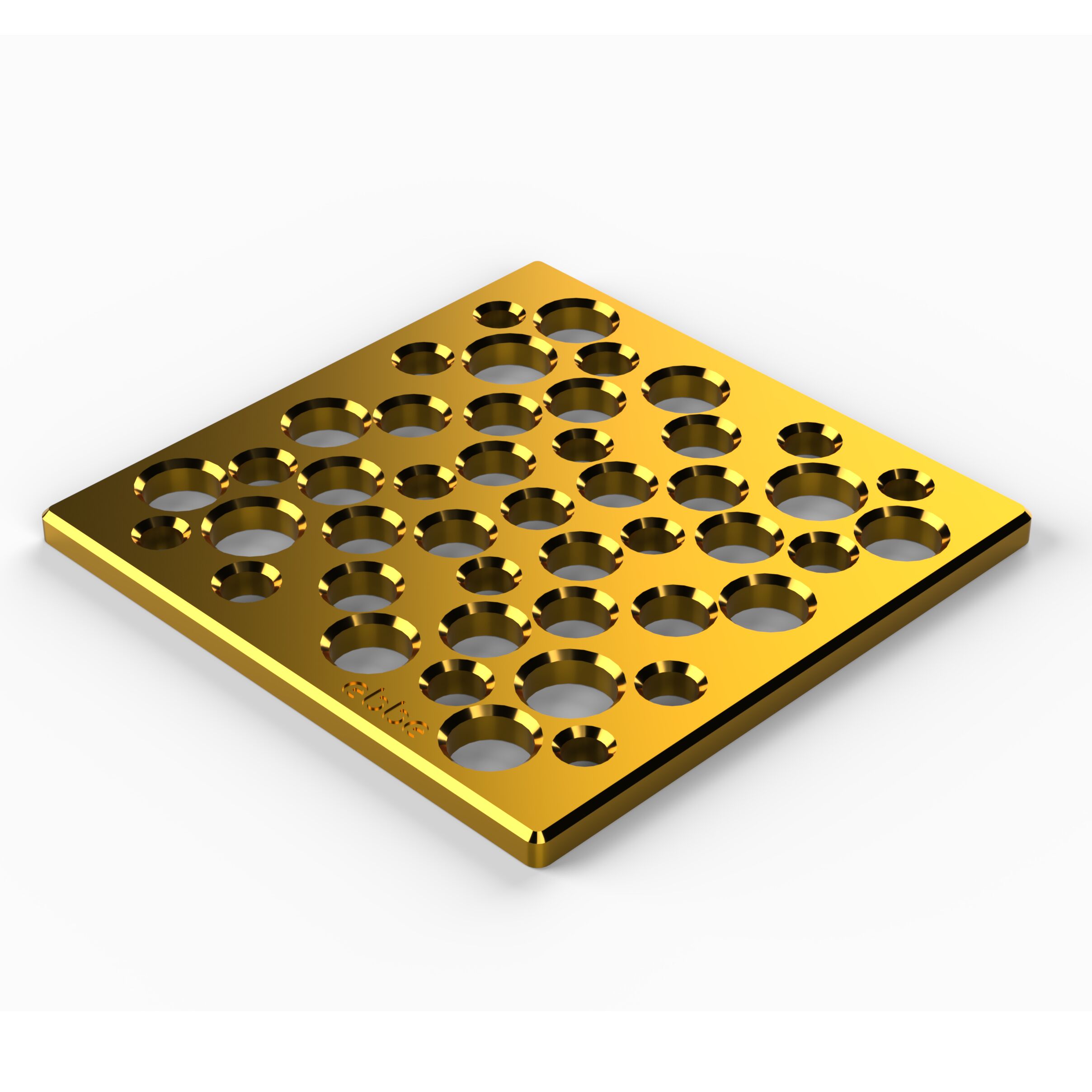 BUBBLES - Brushed Gold - Unique Drain Cover
