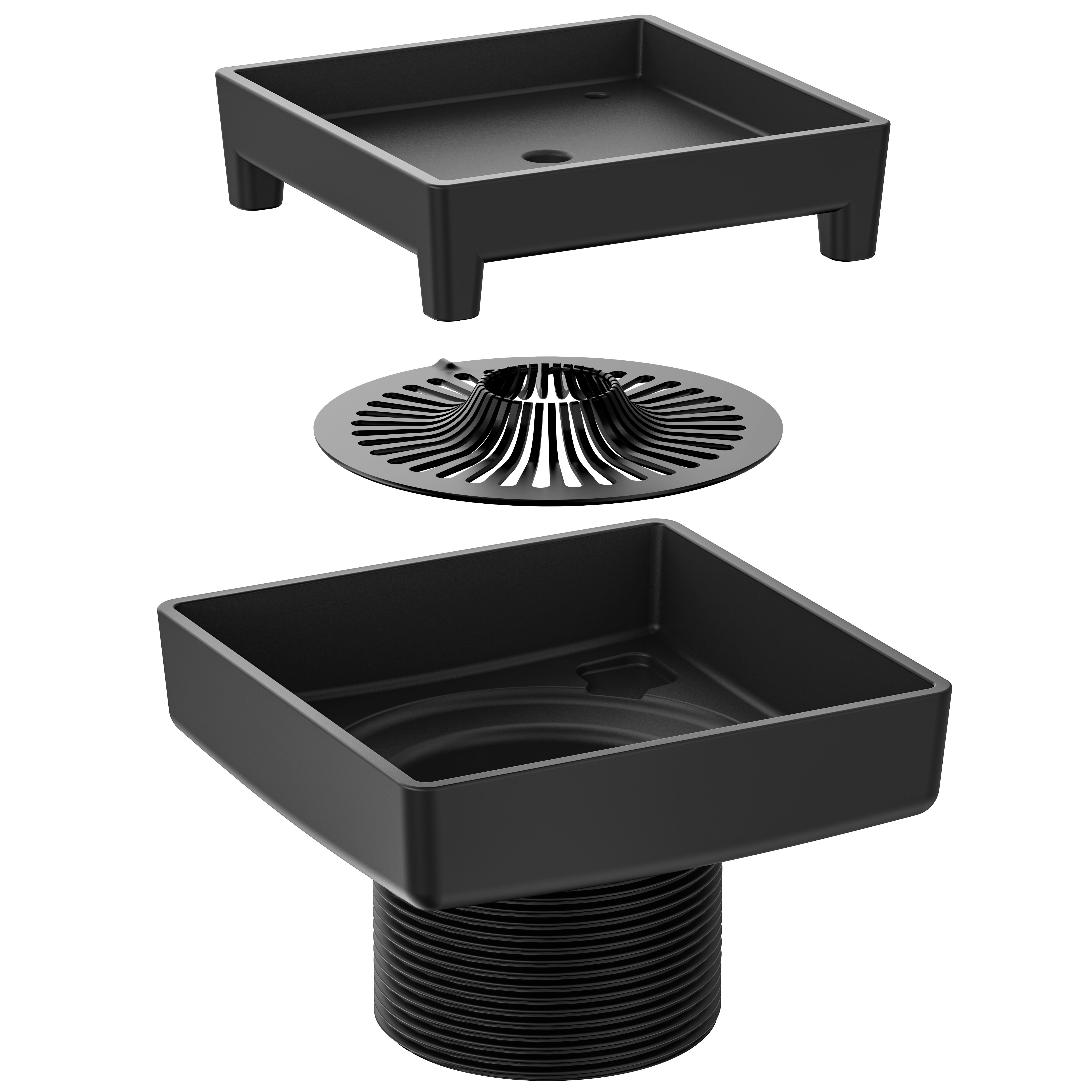 Ebbe LEGACY Drain - 4 Inch - Matte Black
