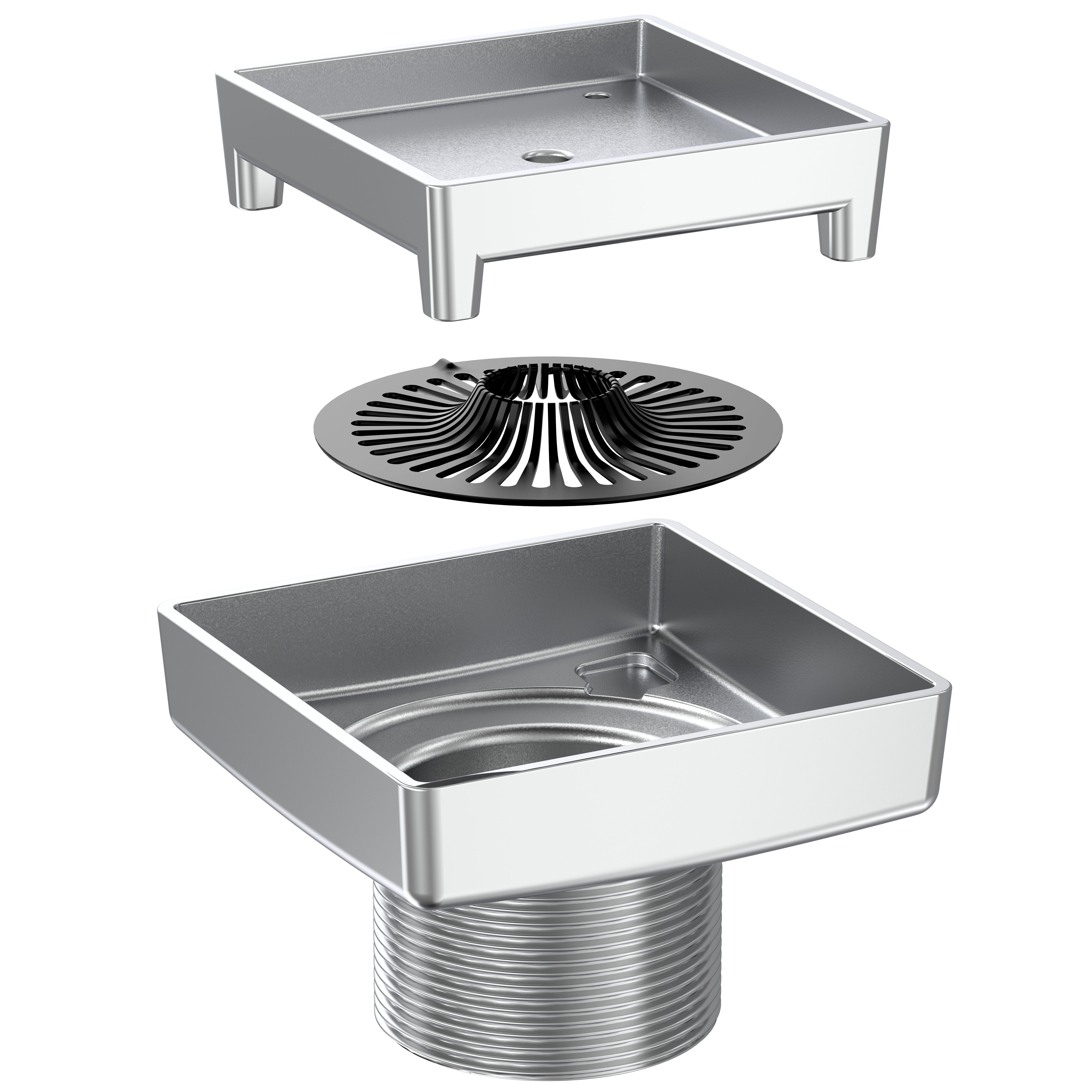 Ebbe LEGACY Drain - 4 Inch - Polished Chrome