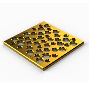 BUBBLES - Brushed Gold - Unique Drain Cover