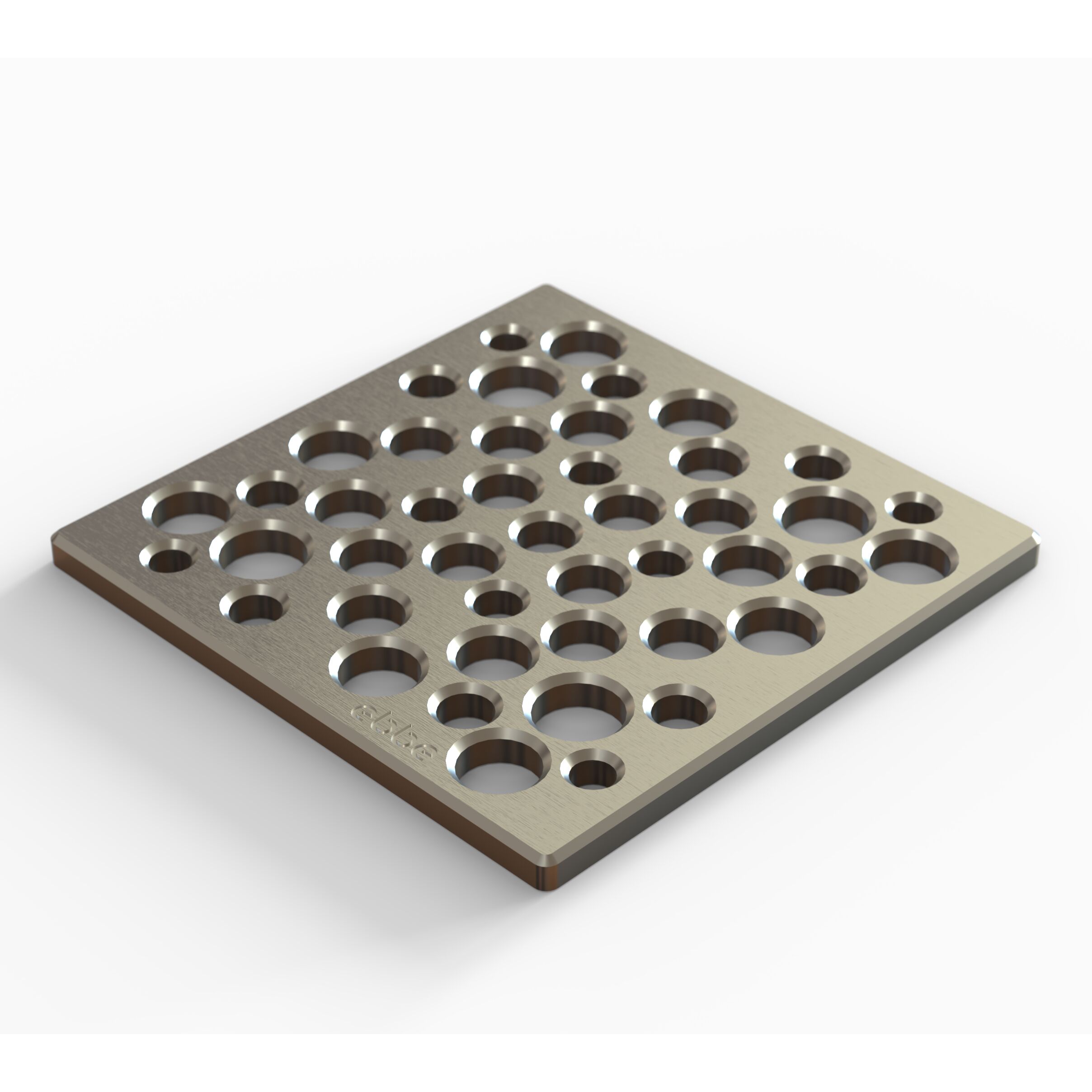 BUBBLES - Brushed Nickel - Unique Drain Cover