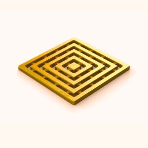 FRAMES - Brushed Gold - Unique Drain Cover